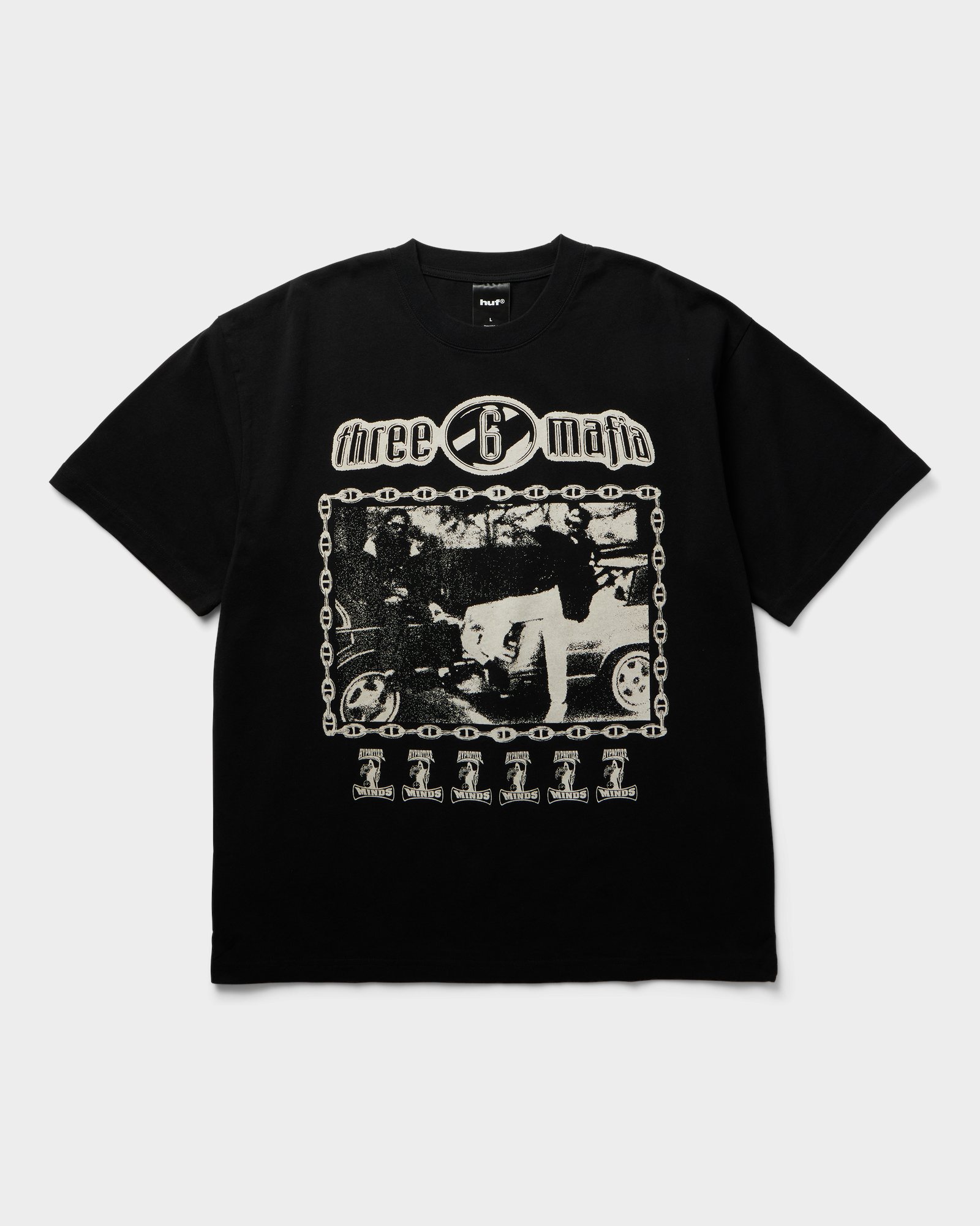 HUF x Three 6 Mafia Most Known Unknown T-Shirt - Washed Black