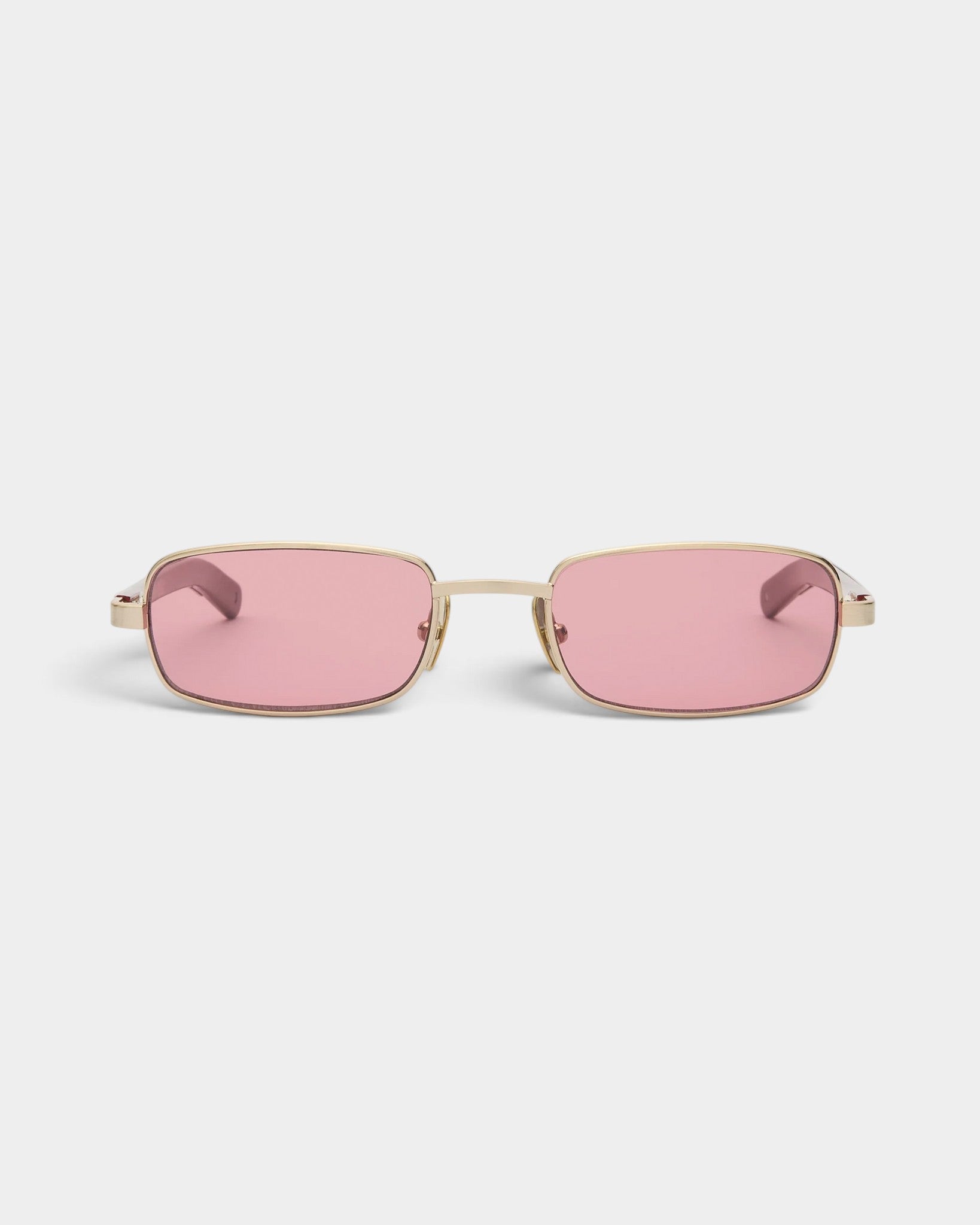 Flatlist Sting Sunglasses - Brushed Light Gold/Dusty Pink Lens