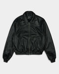 Patta Leather Bomber Jacket - Black
