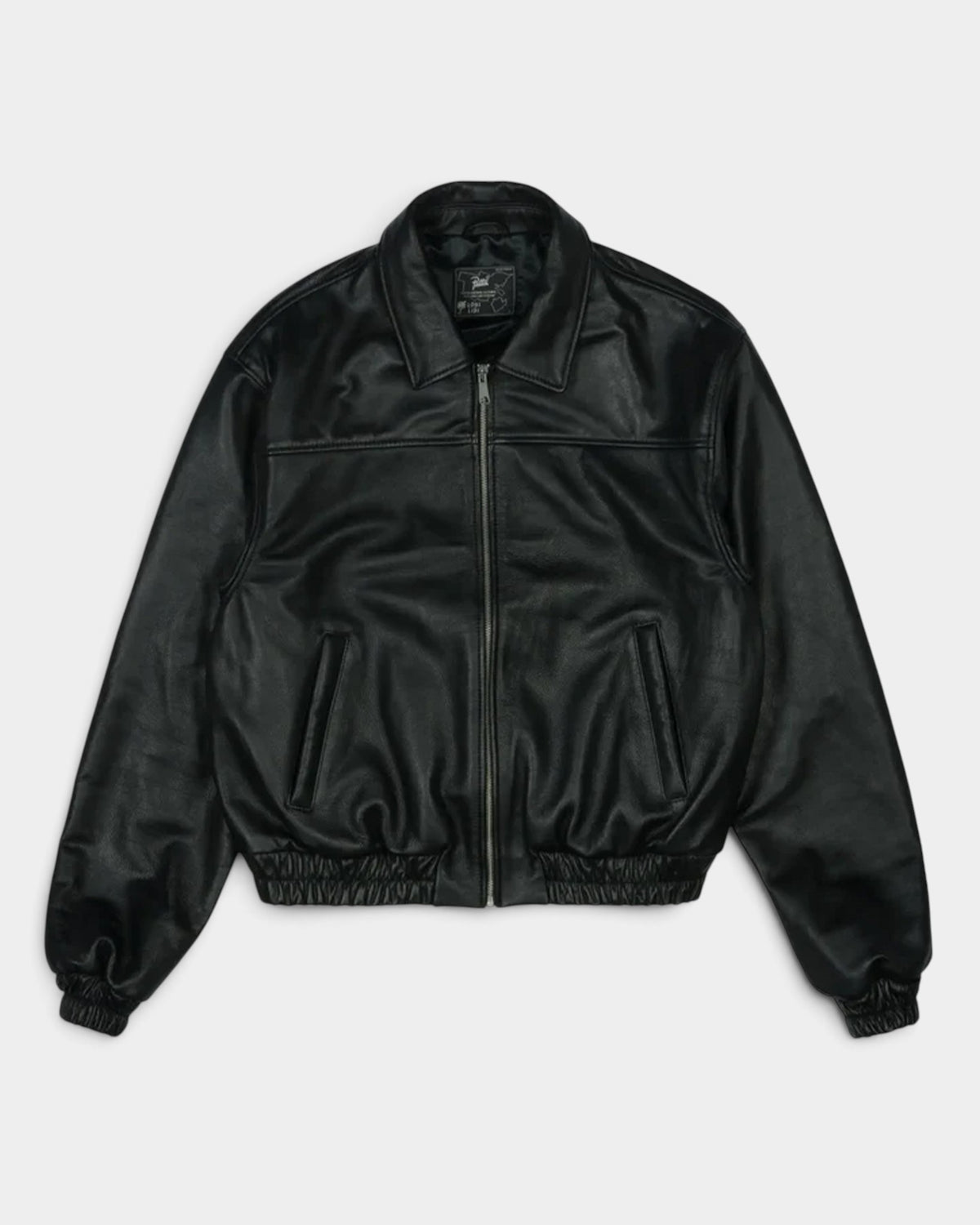 Patta Leather Bomber Jacket - Black