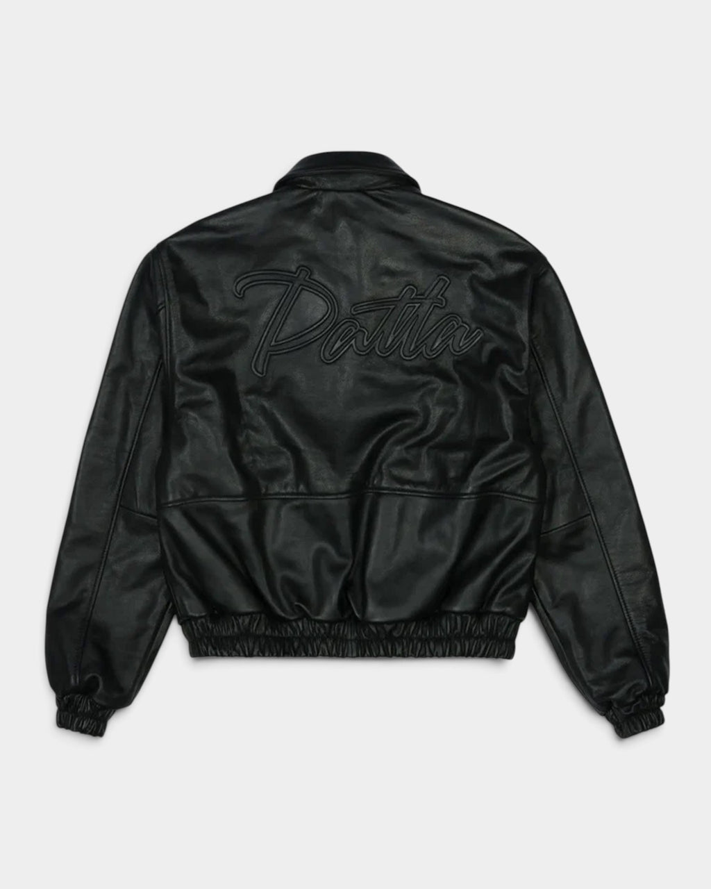 Patta Leather Bomber Jacket - Black