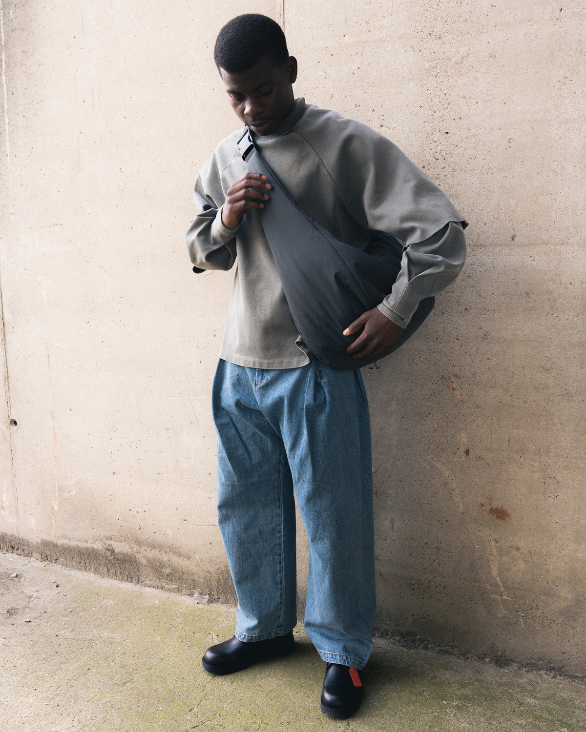Seventh Raglan Layered Top - Sage Fade