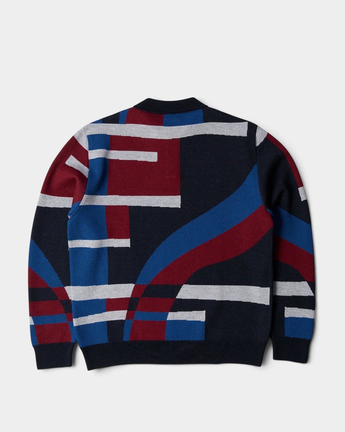 by Parra Vertical Forest Knitted Polo - Blue