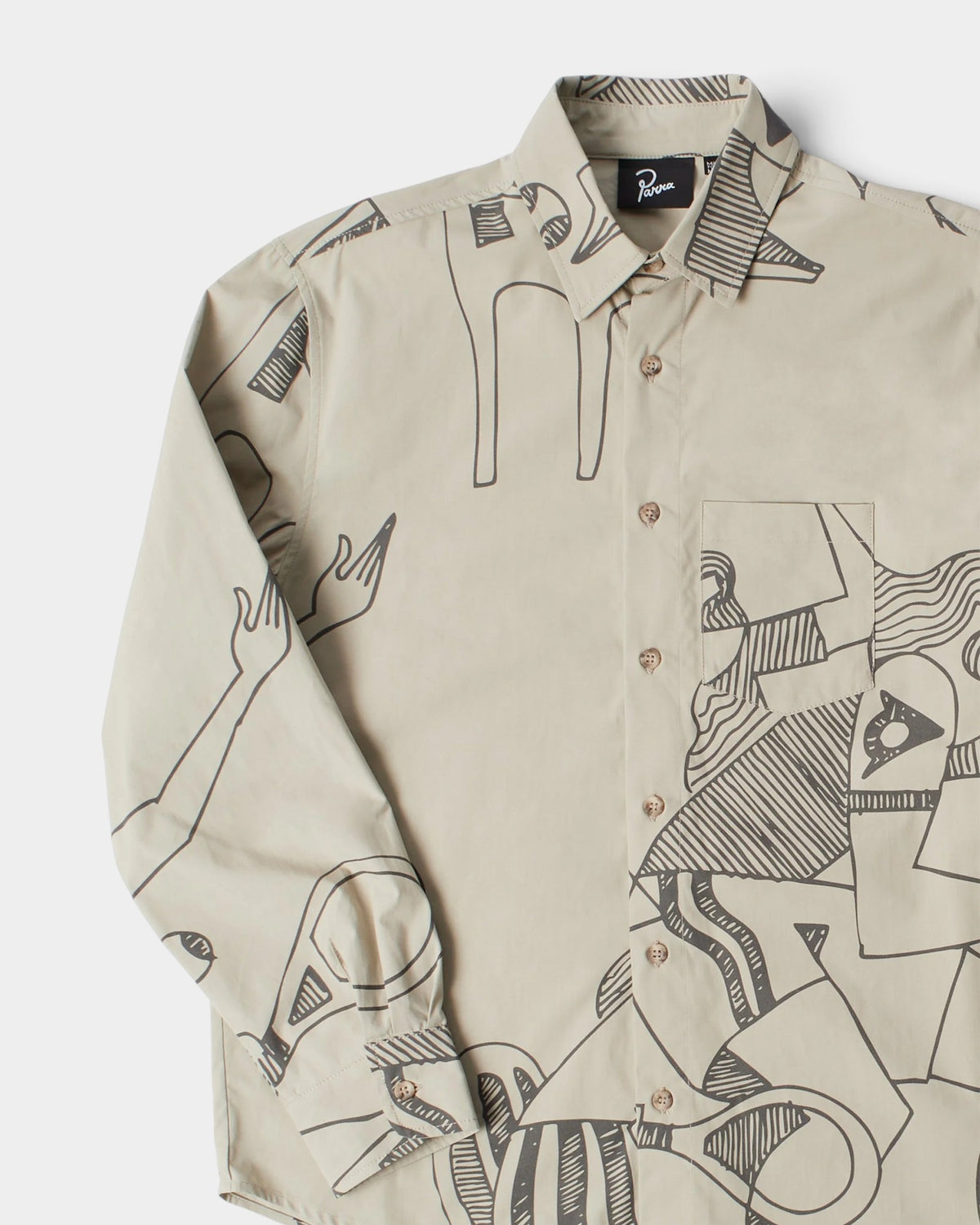 by Parra Pen Drawings Shirt - Sand