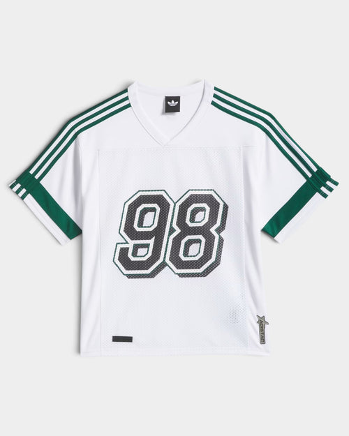 adidas Skateboarding Tyshawn Football Jersey - White/Ice Gold Metallic/Collegiate Green