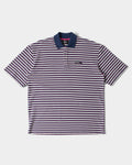 by Parra Flag Striper Polo Shirt - Purple Pink