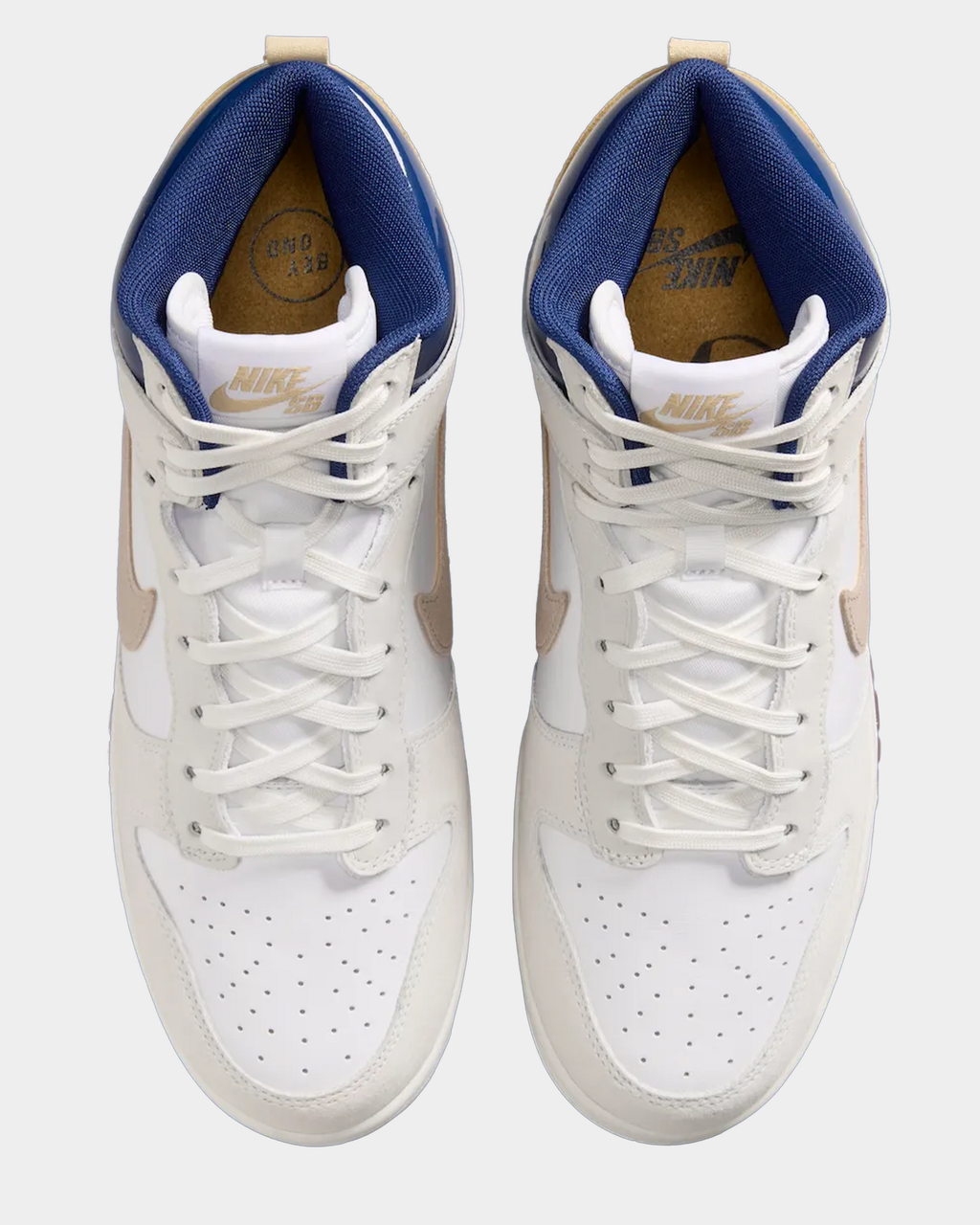 Nike SB x Beyond Dunk High Pro Shoes - White/Sand Dune/Blue Void/Ivory