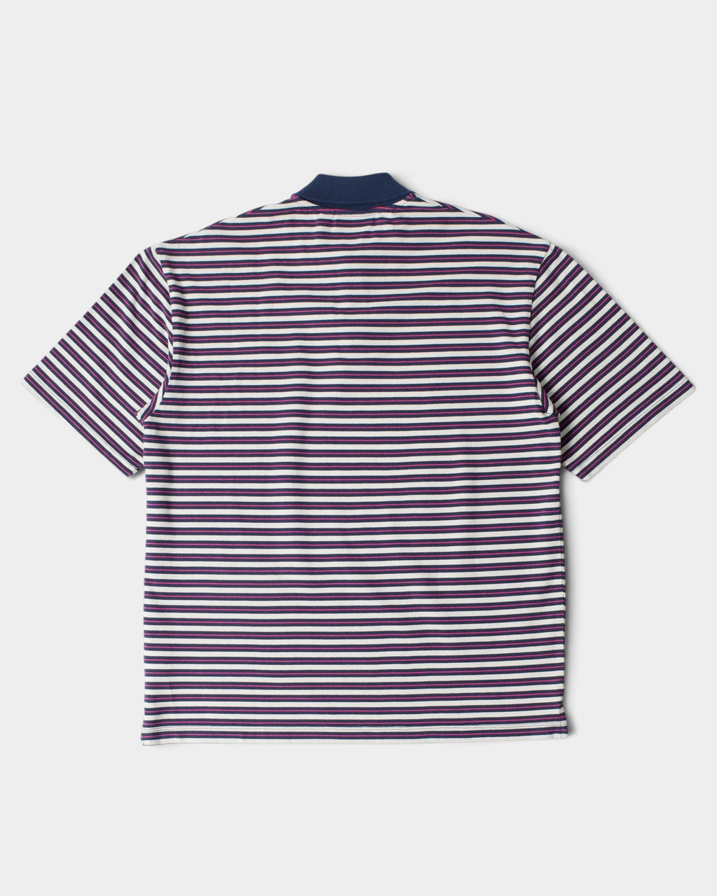 by Parra Flag Striper Polo Shirt - Purple Pink