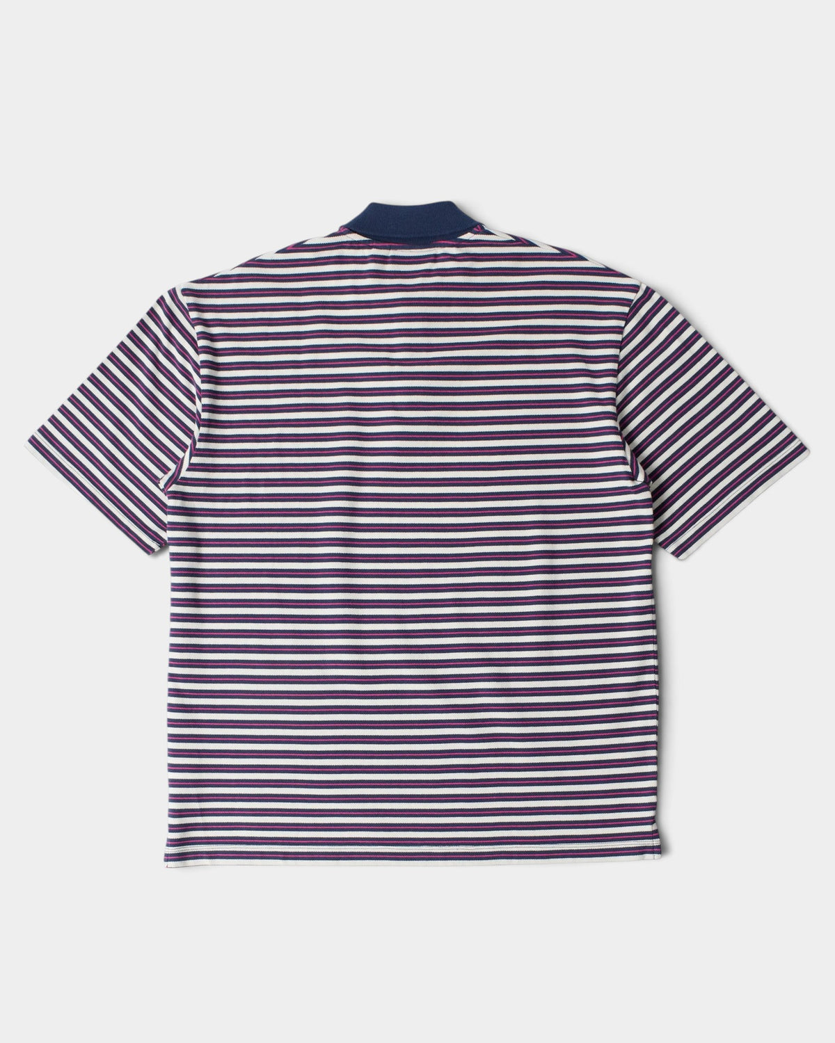 by Parra Flag Striper Polo Shirt - Purple Pink