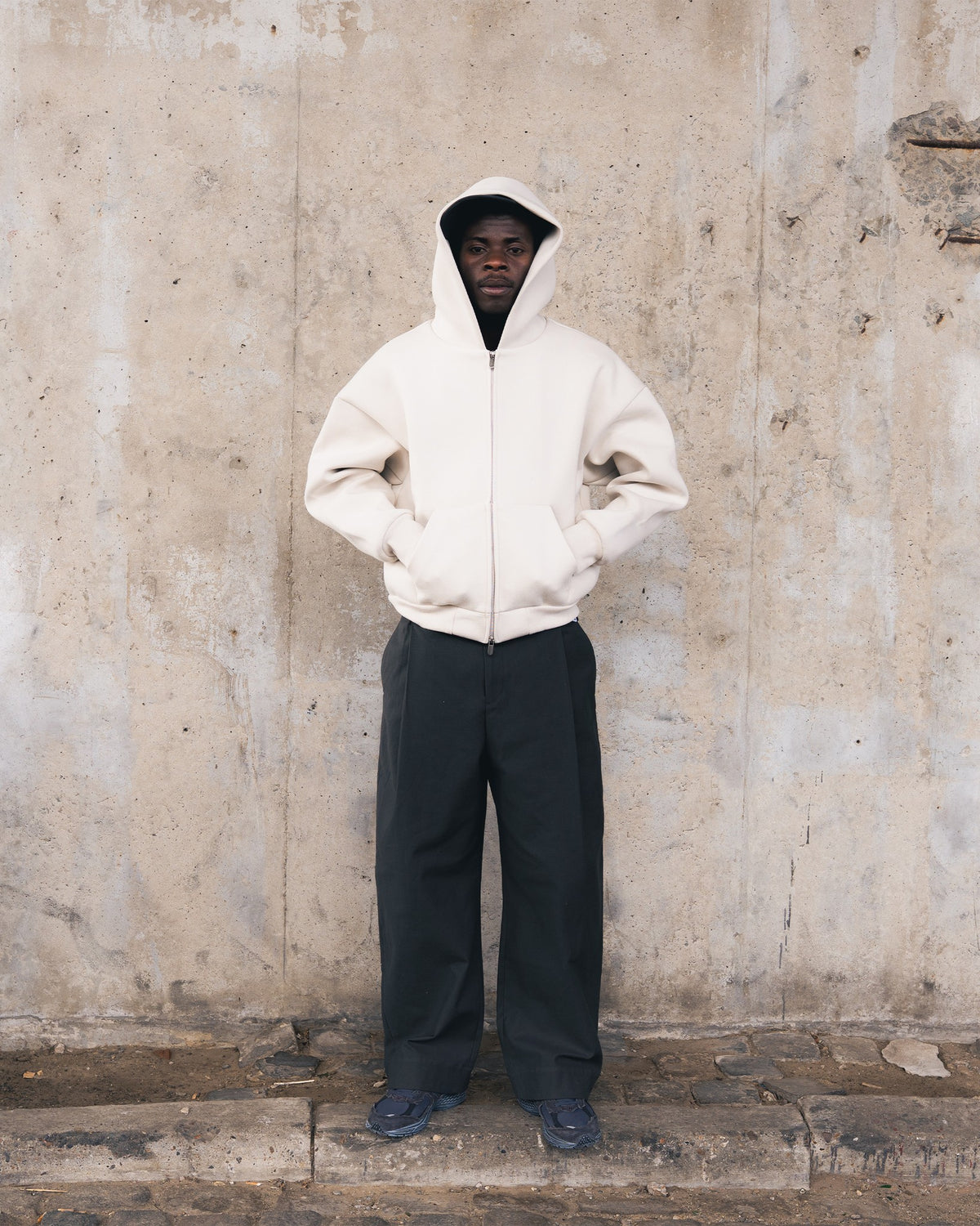 Seventh V2 Zipped Hoodie - Bone