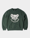 by Parra Tired Champione Crewneck Sweatshirt - Pine Green