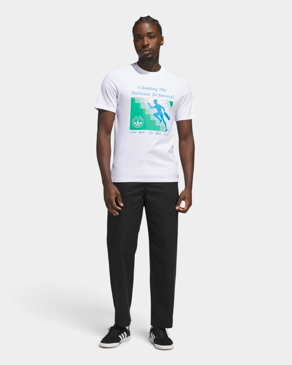 adidas Skateboarding Stairs Corpo Solutions T-Shirt - White