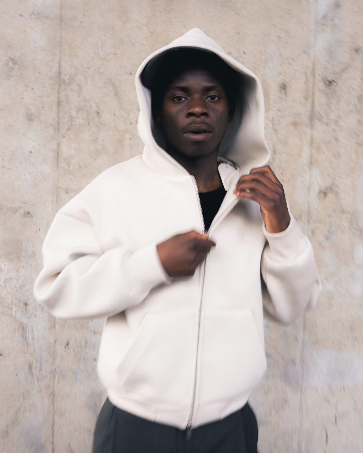 Seventh V2 Zipped Hoodie - Bone