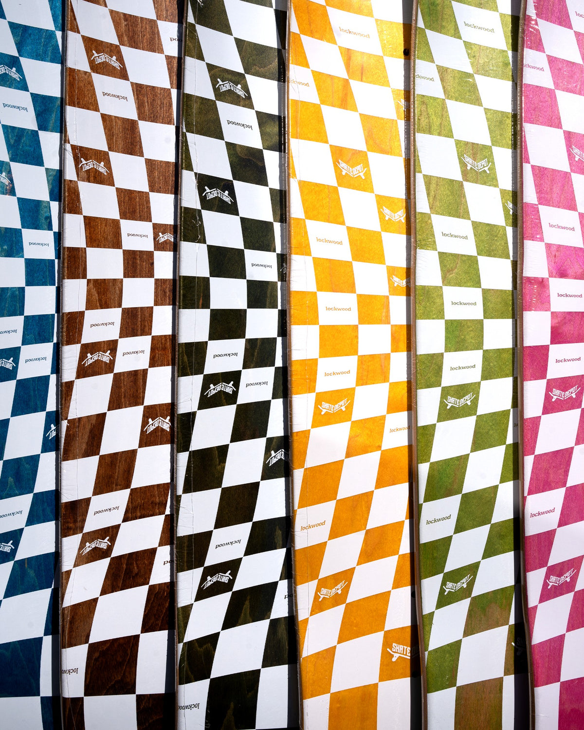 Lockwood Checkered Vibes Woodgrain Deck 7.5"