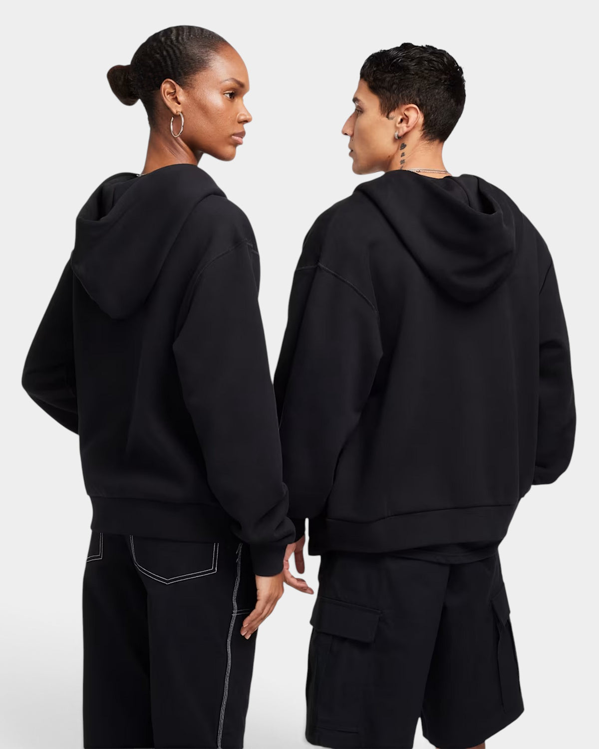 Nike SB Fleece Zip Hoodie - Black/White