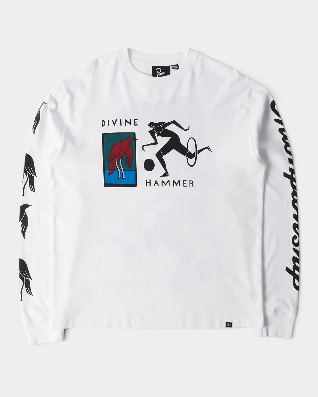 by Parra Divine Hammer Long-Sleeve T-Shirt - White