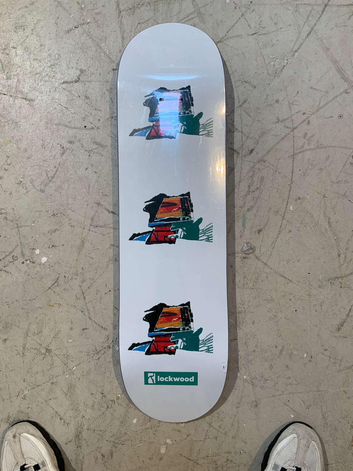 Lockwood x Poetic Collective Artwork 2 Deep Concave White Deck 8.5"