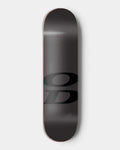 Lockwood Avenue Hardbody OD Stacked Logo 8.5 inch skateboard deck with a tonal black OD logo on a dark gray board