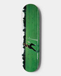 Lockwood Avenue Polar Nick Boserio Run Cleo 8.5 inch skateboard deck with a photo of a person running across a green football pitch