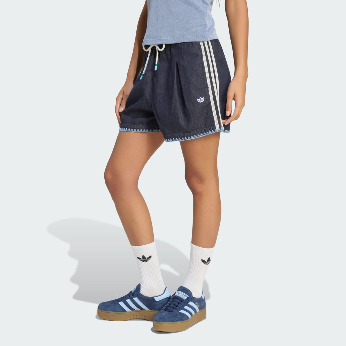 adidas Resort S W Shorts in indigo denim, regular-fit cotton denim shorts