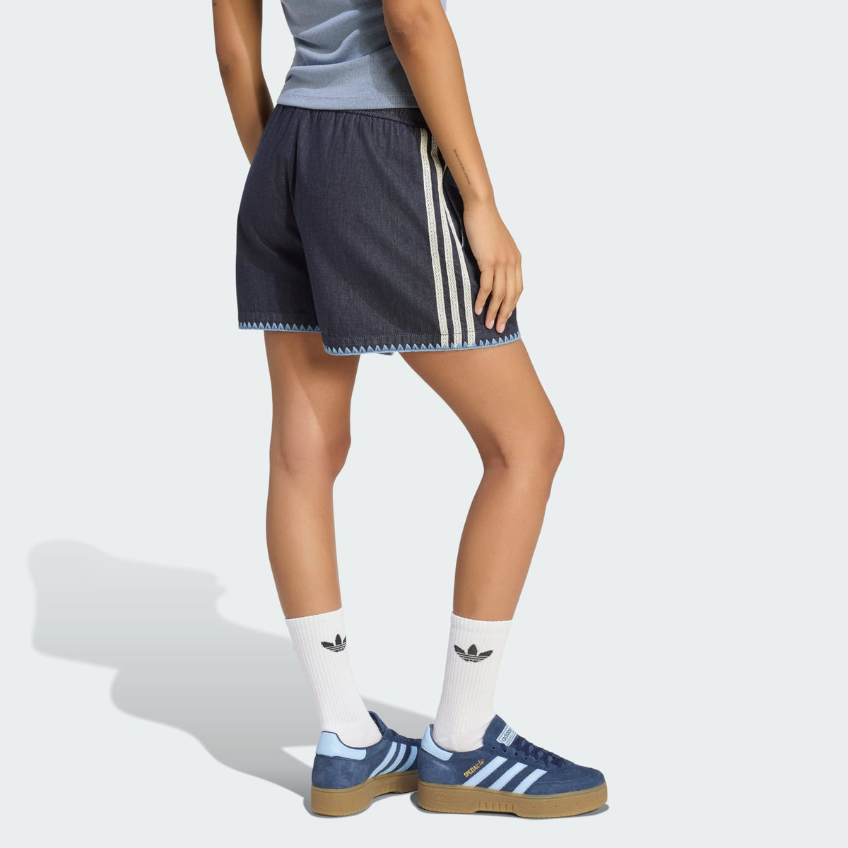 adidas Resort S W Shorts in indigo denim, regular-fit cotton denim shorts