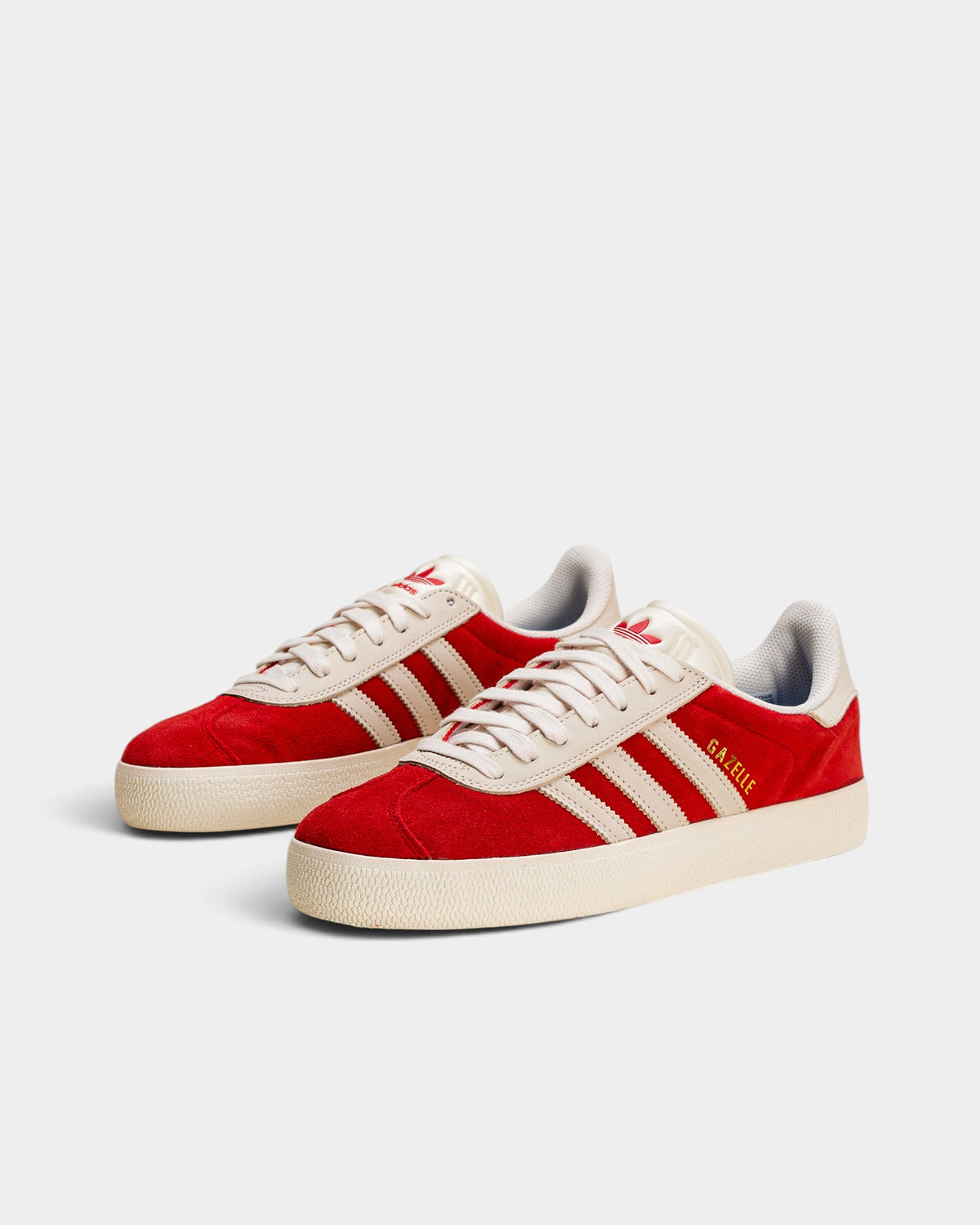 adidas Skateboarding Gazelle ADV Shoes - Better Scarlet / Chalk White / Gold Metallic