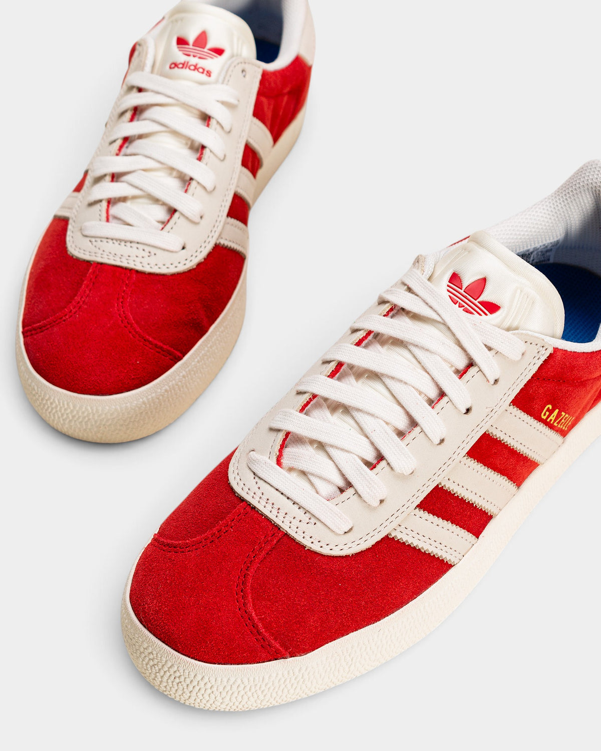 adidas Skateboarding Gazelle ADV Shoes - Better Scarlet / Chalk White / Gold Metallic