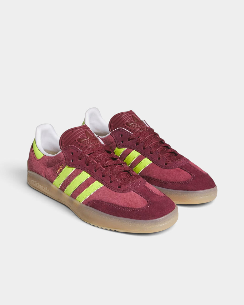adidas Skateboarding Puig Samba Shoes - Maroon / Semi Solar Yellow / Shadow Red