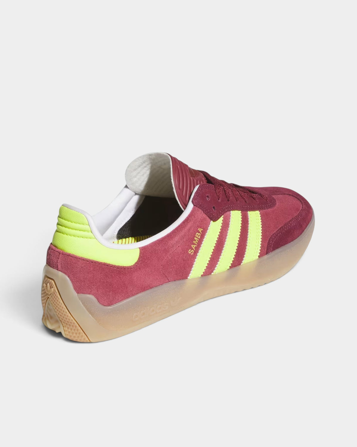adidas Skateboarding Puig Samba Shoes - Maroon / Semi Solar Yellow / Shadow Red