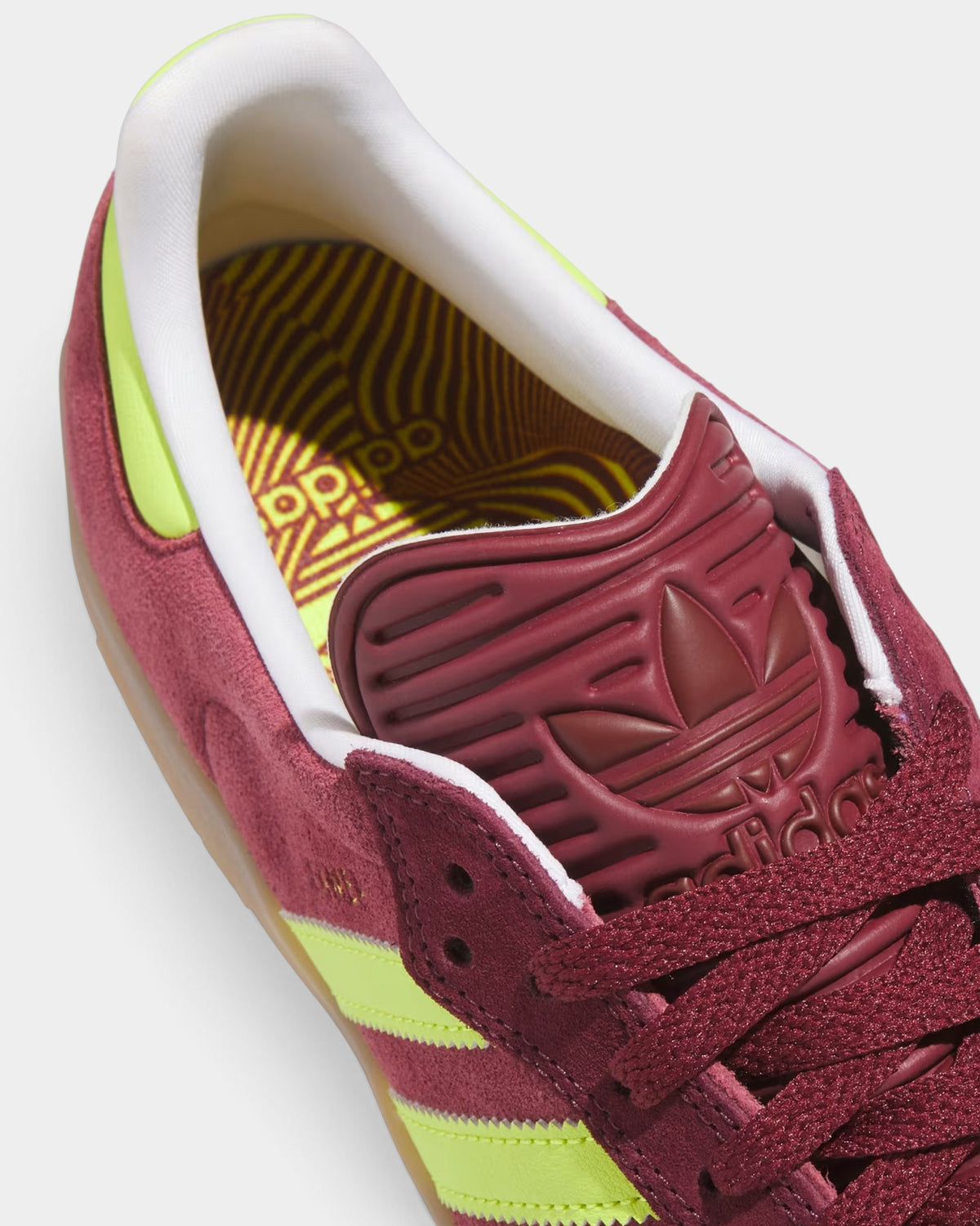 adidas Skateboarding Puig Samba Shoes - Maroon / Semi Solar Yellow / Shadow Red