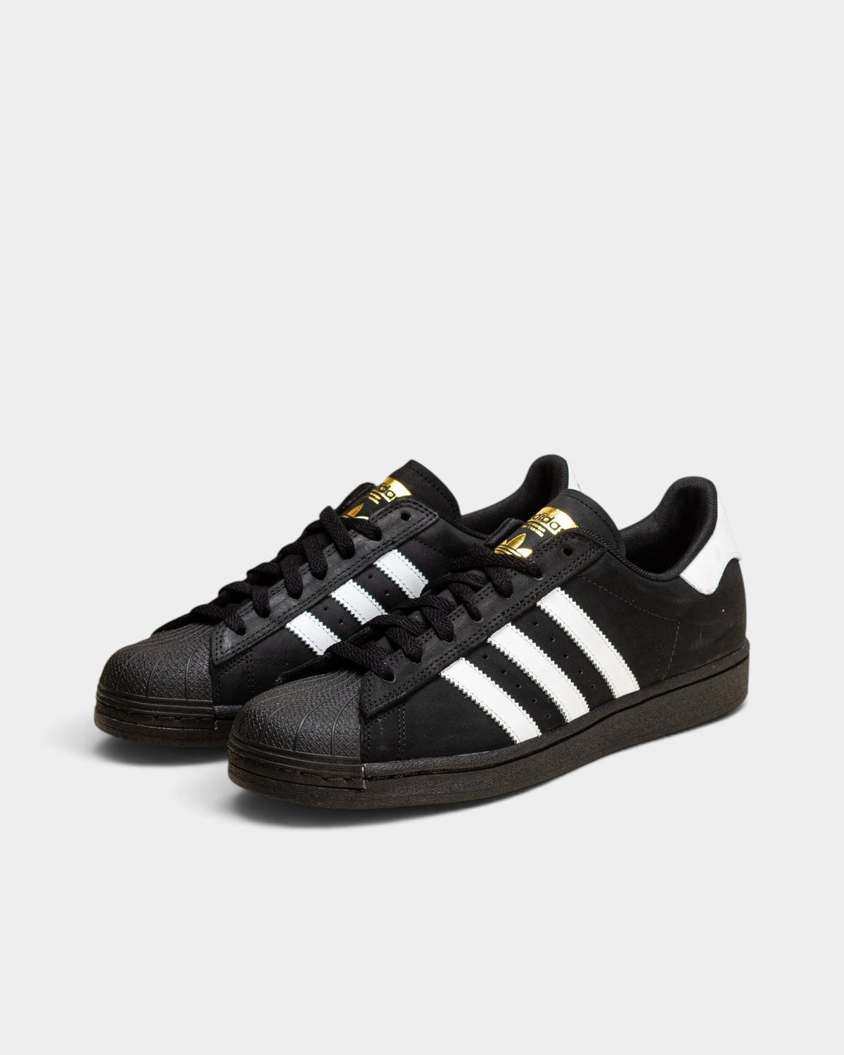 adidas Skateboarding Superstar ADV Shoes - Core Black / Cloud White / Gold Metallic