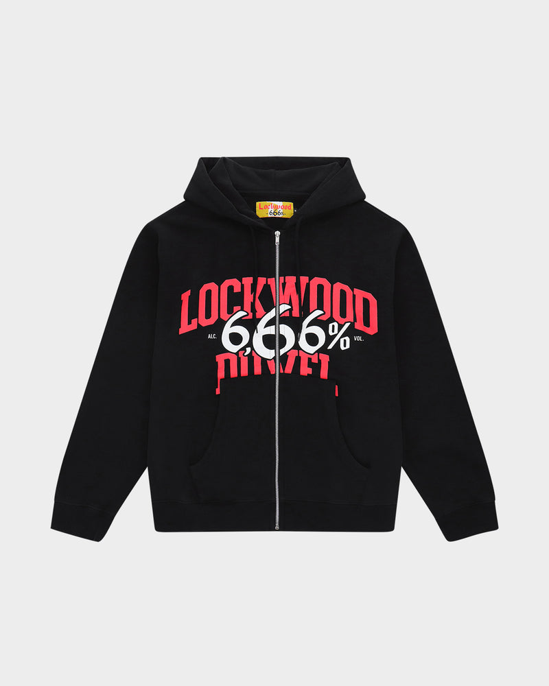 Lockwood x Duvel 666 Varsity Zip Hoodie - Black
