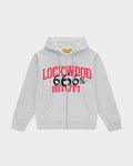 Lockwood x Duvel 666 Varsity Zip Hoodie - Heather Grey