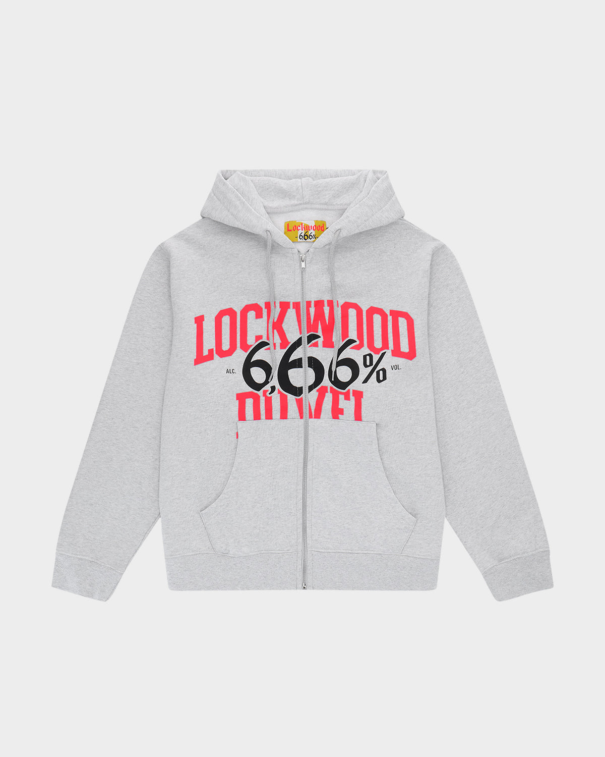 Lockwood x Duvel 666 Varsity Zip Hoodie - Heather Grey