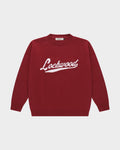 Lockwood Baseball Logo Knit Sweater - Burgundy/White