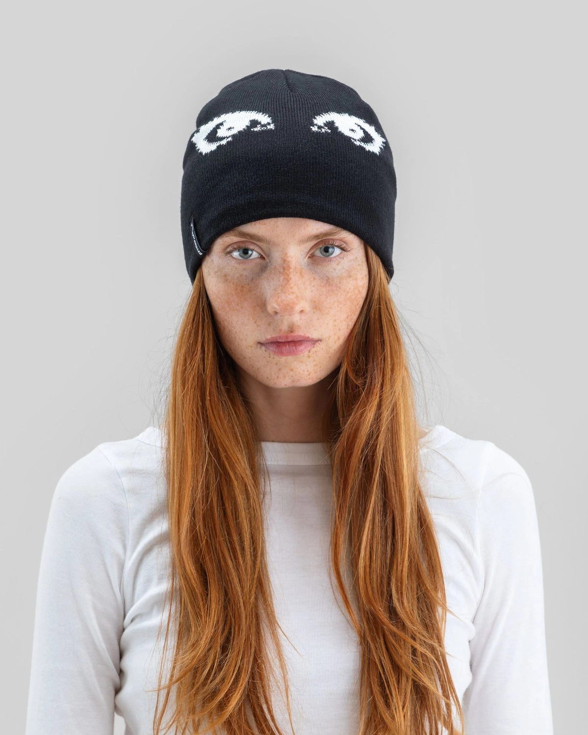 Beyond Medals Jacquard Beanie Eyes - Black