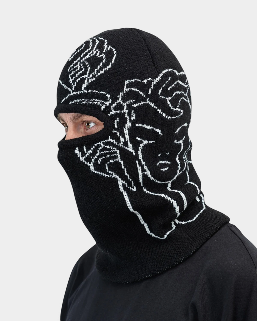 Beyond Medals Jacquard Knit Balaclava - Black