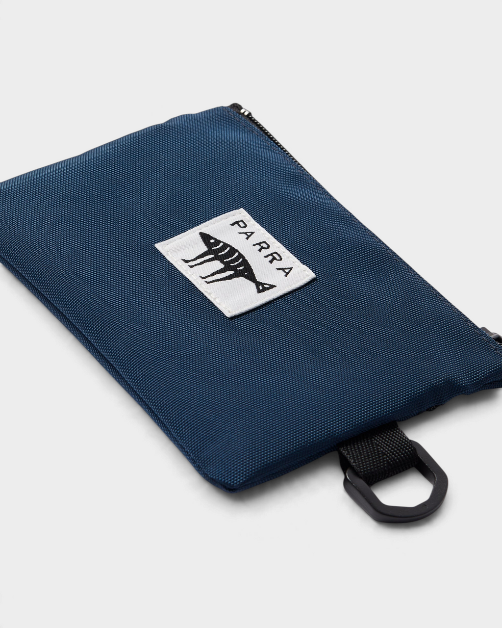 by Parra Money Darwin Pouch Wallet - Blue, angled view of the front