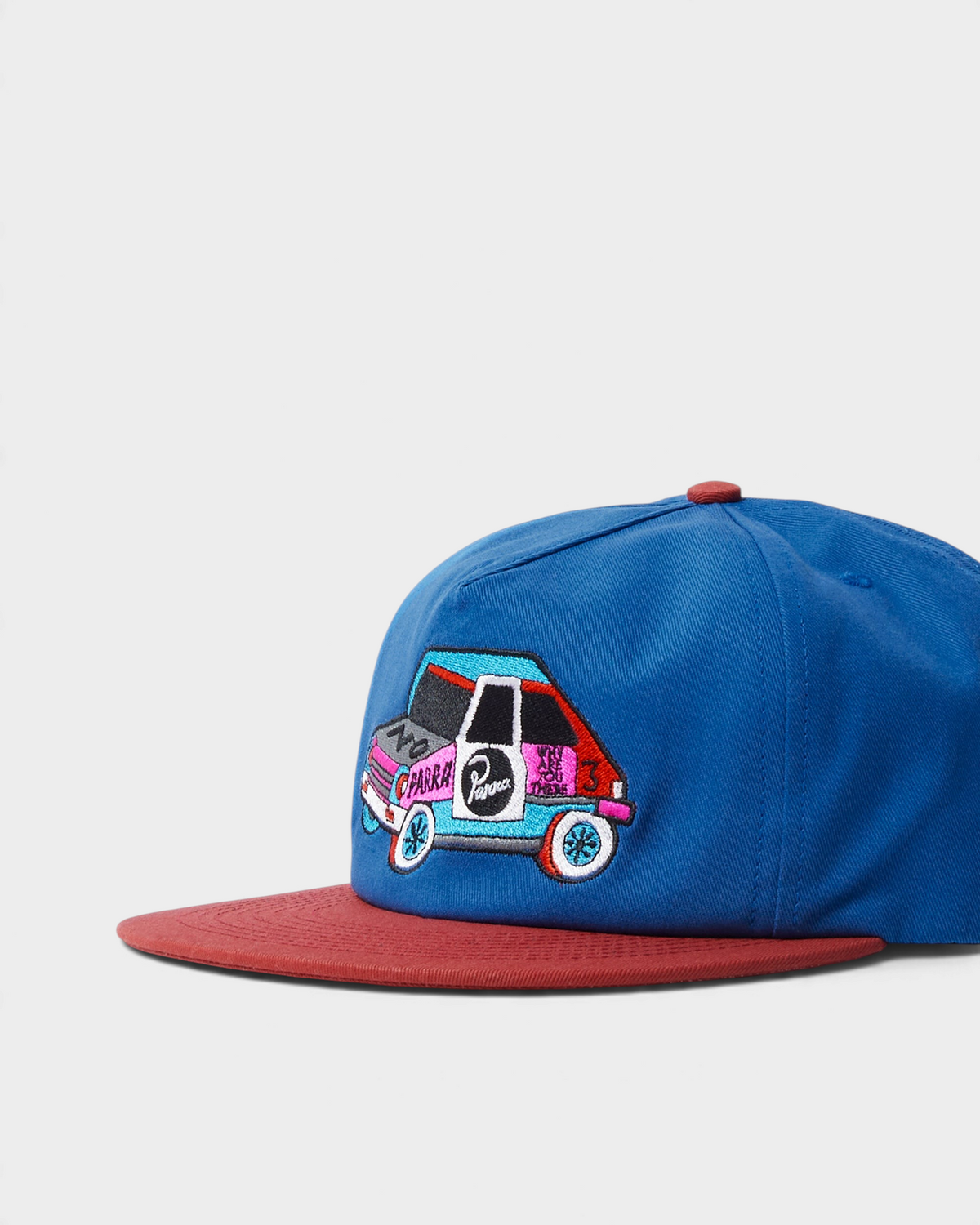 by Parra No Car 5 Panel Hat - Blue, side view