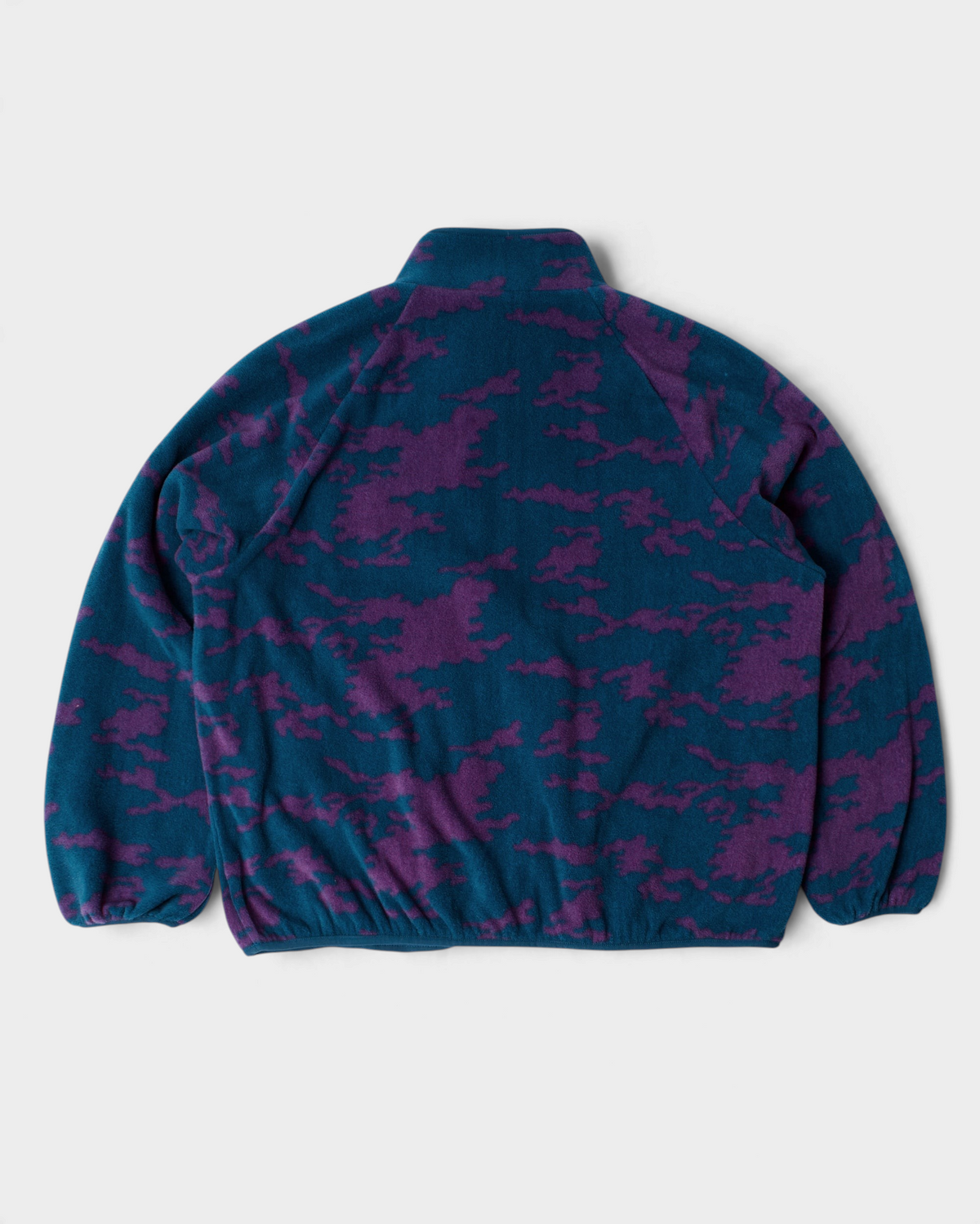 by Parra Purple Darwin Camo Fleece - Blue, back flat-lay