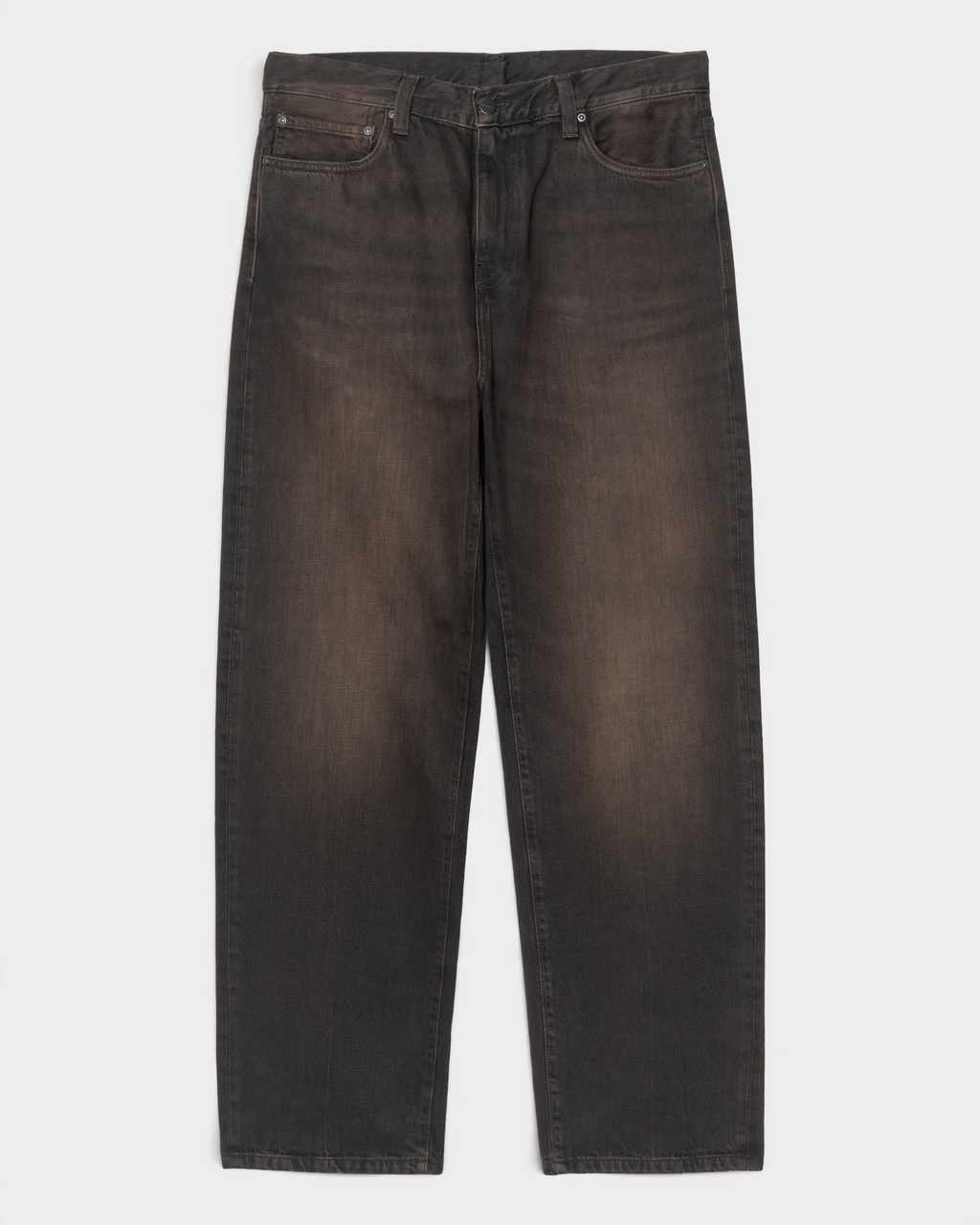 Carhartt Aaron Pants - Black, Tobacco Used Wash, flat-lay, second view