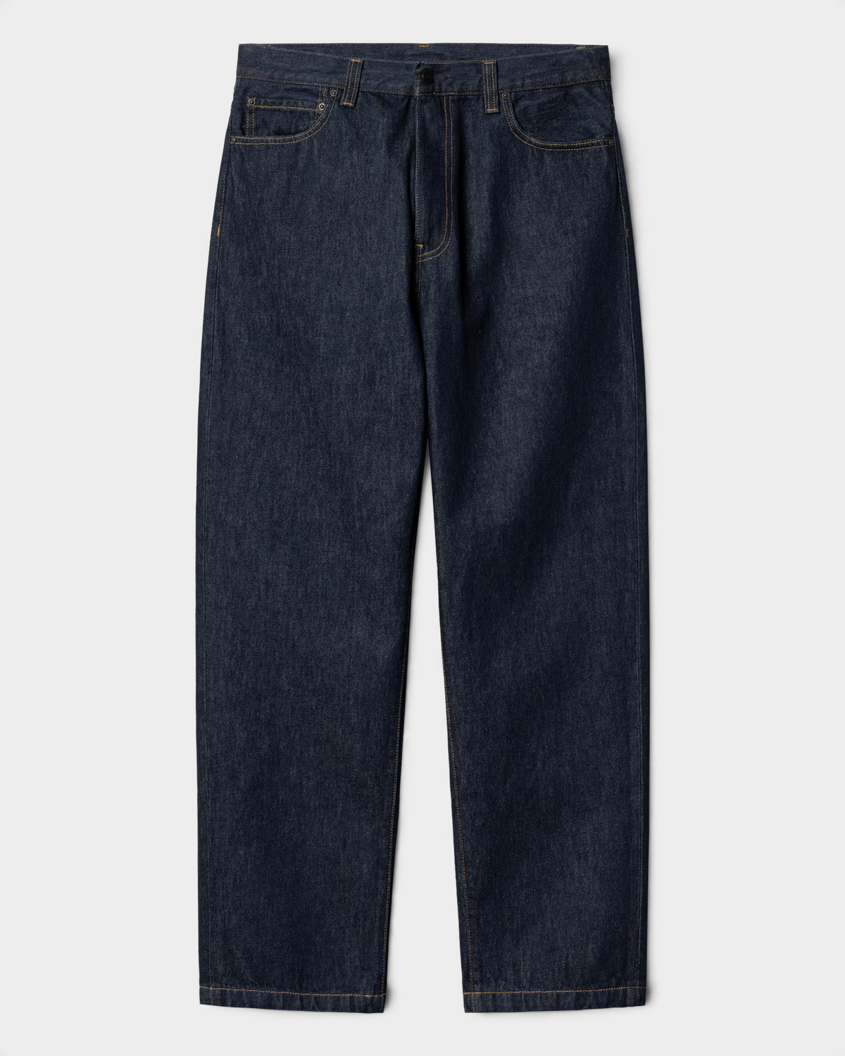 Carhartt Aaron Pants - Blue, Rinsed, flat-lay, second view