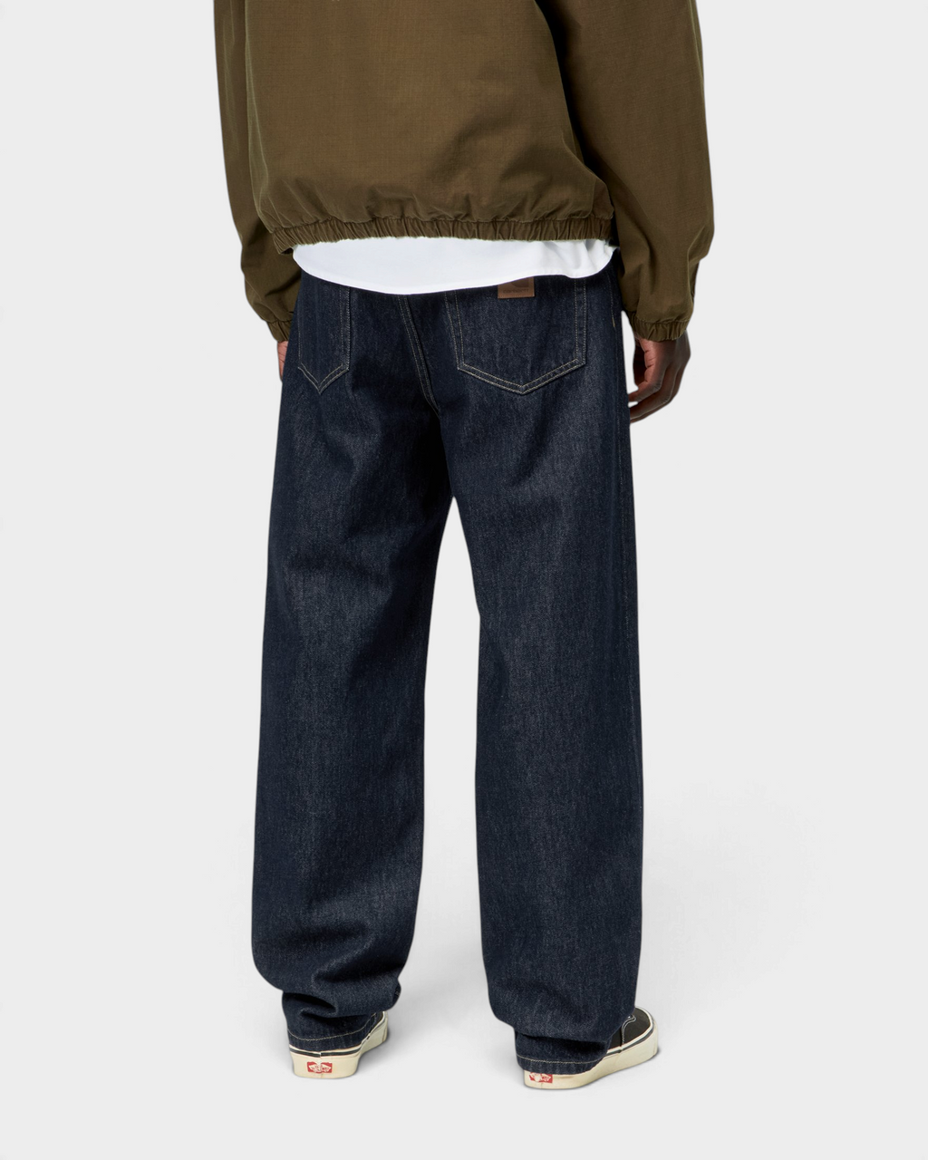 Carhartt Aaron Pants - Blue, Rinsed, worn by a model