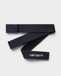 Carhartt C-Logo Belt - Dark Navy/White, front flat-lay