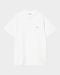 Carhartt Chase T-Shirt - White/Gold, front flat-lay