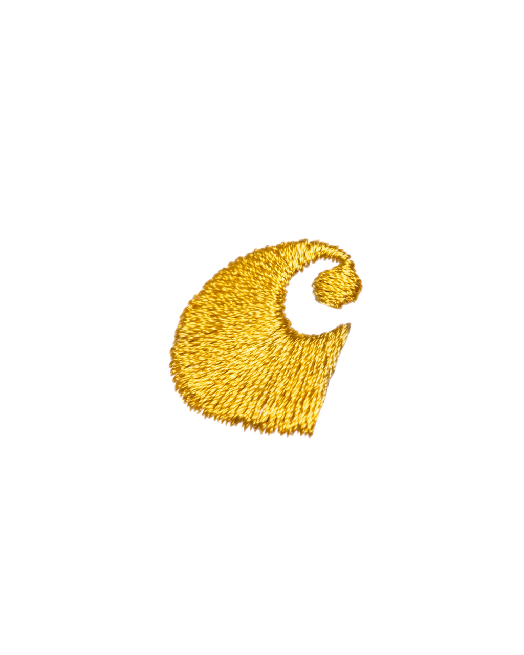 Carhartt Chase T-Shirt - White/Gold, logo detail close-up