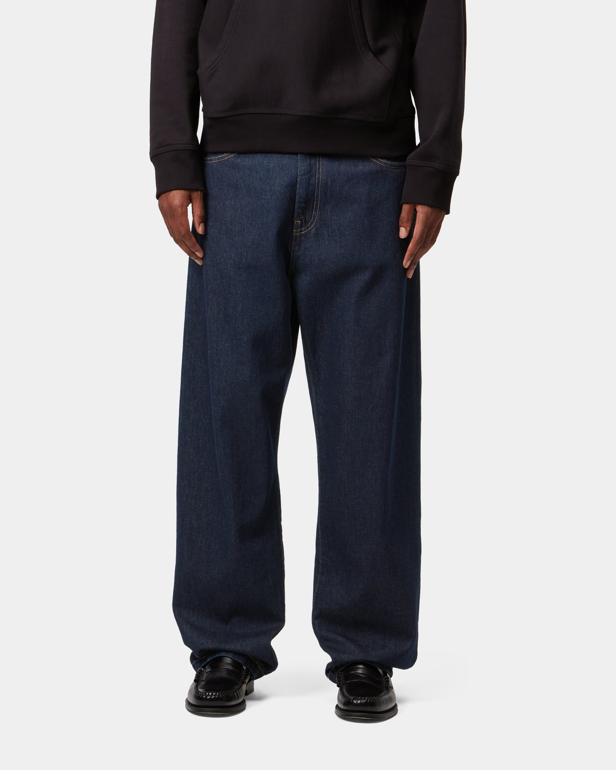Carhartt Landon Pants - Blue, Rinsed, worn by a model