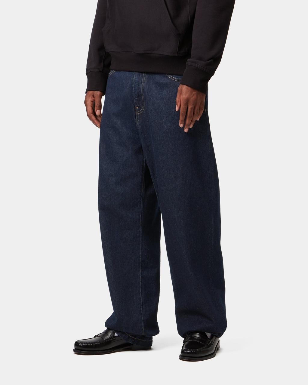Carhartt Landon Pants - Blue, Rinsed, worn by a model