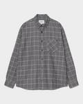 Carhartt Long-Sleeve Todrick Shirt - Todrick Houndstooth, Icesheet, front flat-lay