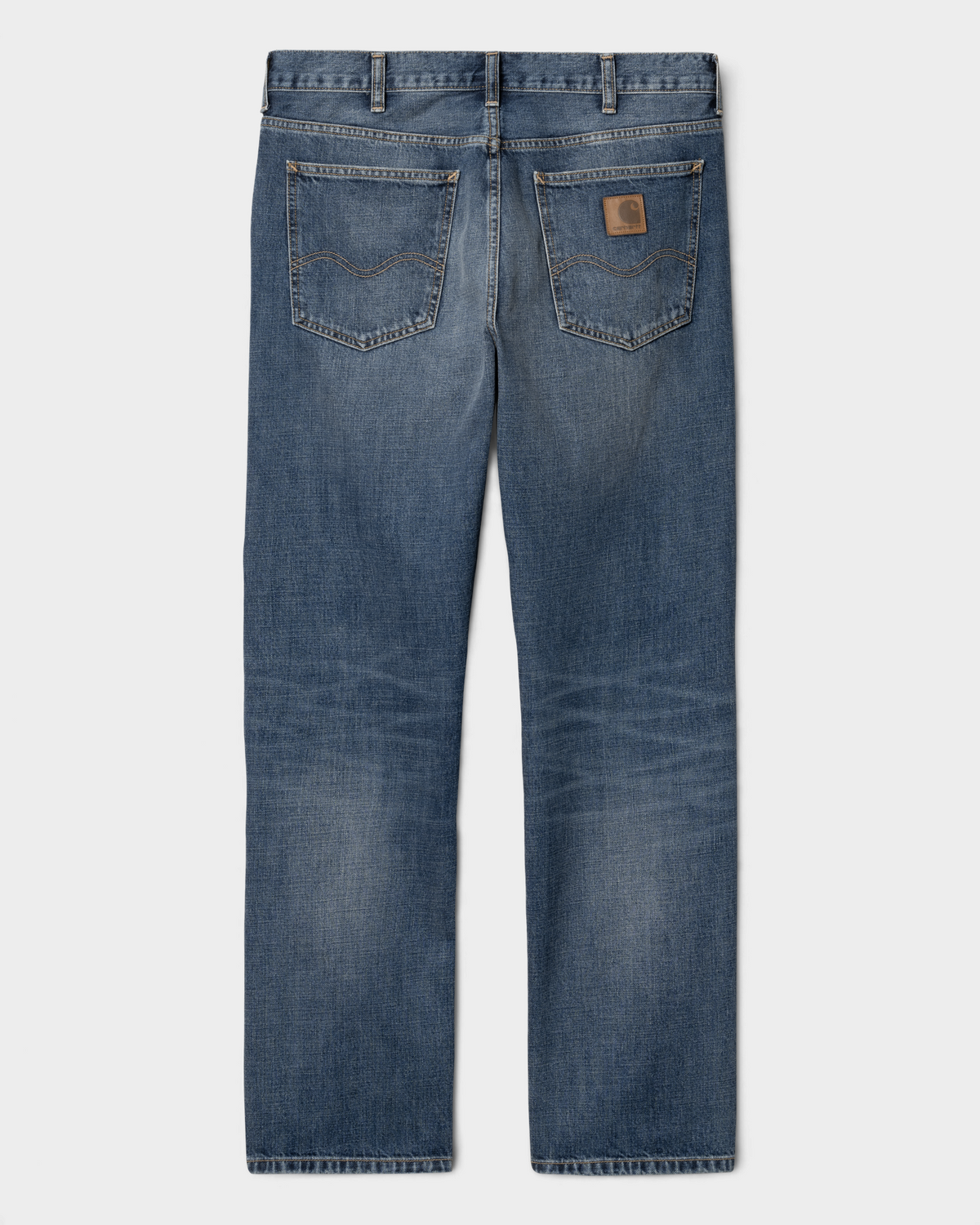 Carhartt Marlow Pants - Blue, Dark Used Wash, front flat-lay